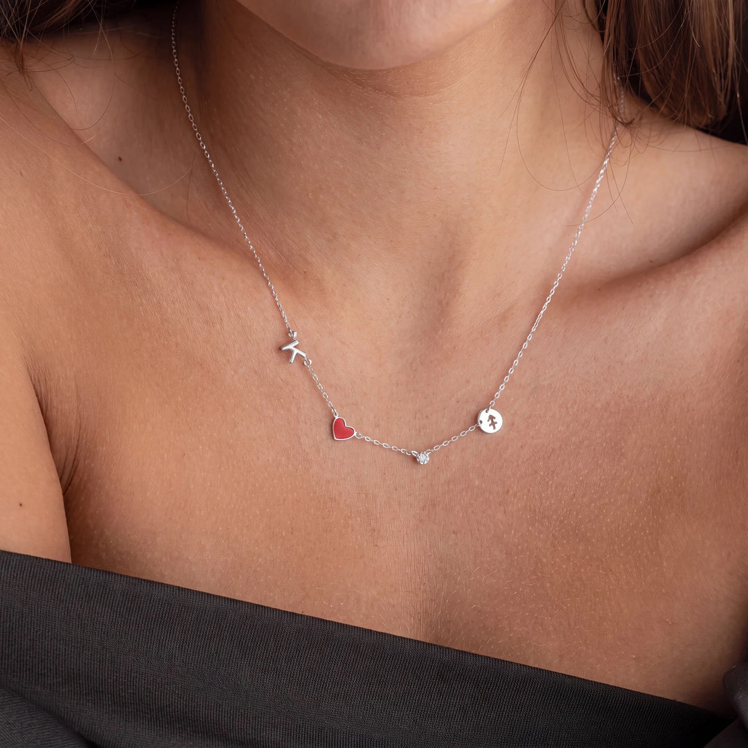 HEART INITIAL NECKLACE