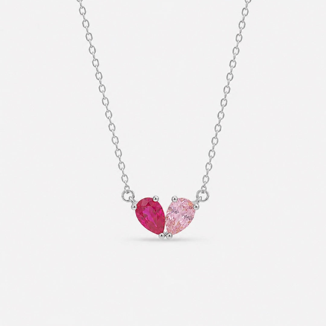 DUO BIRTHSTONE NECKLACE