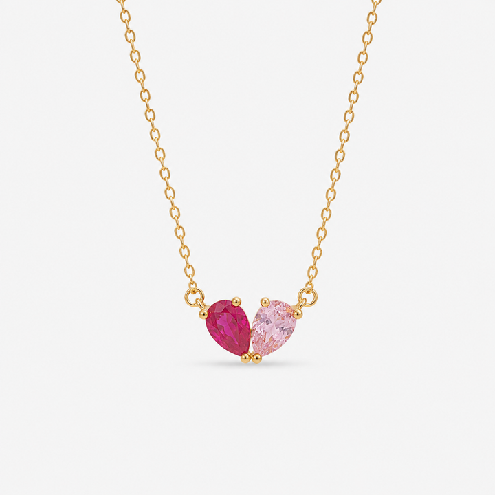 DUO BIRTHSTONE NECKLACE