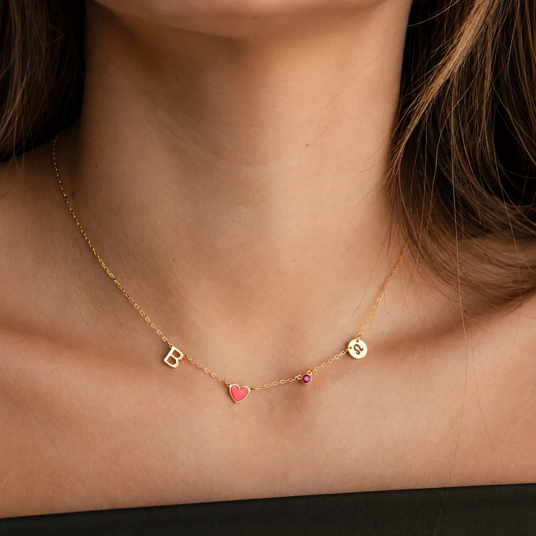 HEART INITIAL NECKLACE