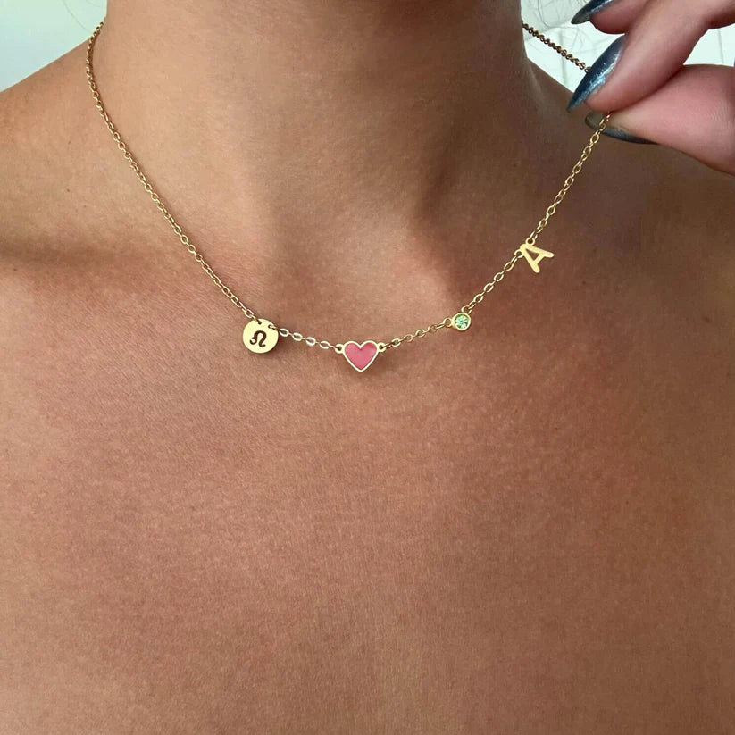 HEART INITIAL NECKLACE