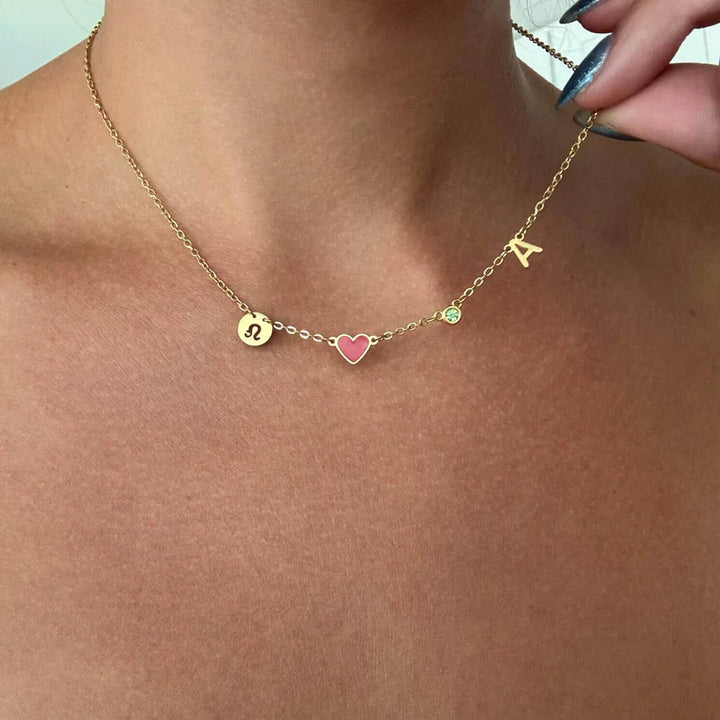 HEART INITIAL NECKLACE