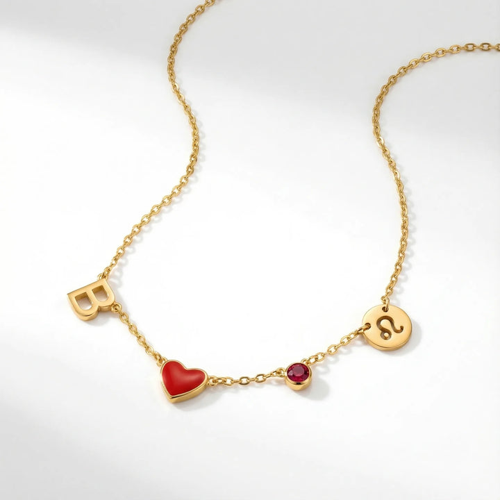 HEART INITIAL NECKLACE
